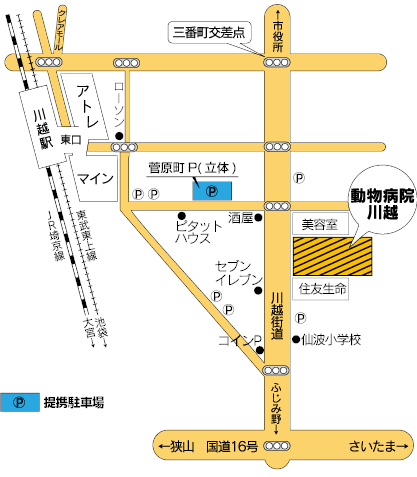 駐車場の地図